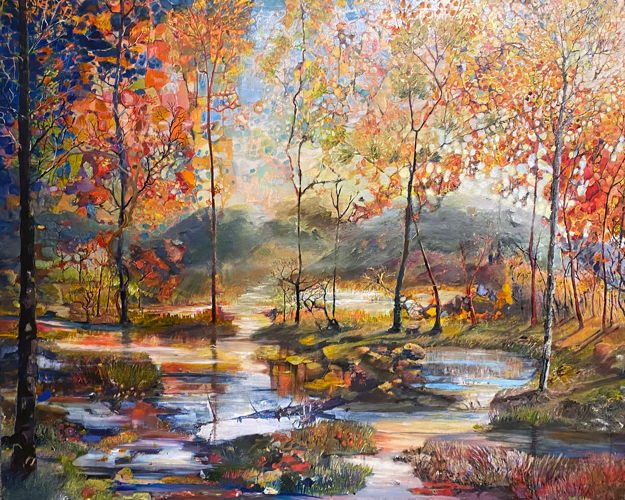 Tarn Inlet 48x60 $5800 at Hunter Wolff Gallery